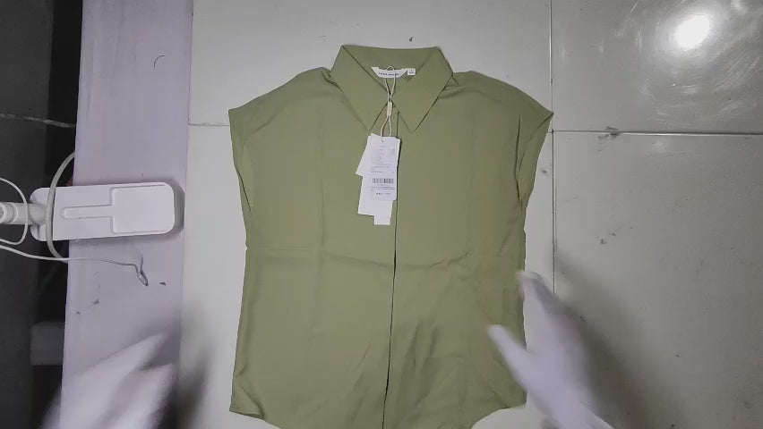 [231]MS Mohanyme Simple and Elegant Hepburn-style Teatime French Blouse 2024 Summer New Arrival High-end Shirt