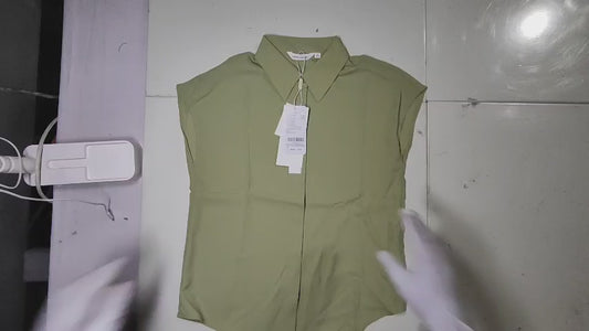 [231]MS Mohanyme Simple and Elegant Hepburn-style Teatime French Blouse 2024 Summer New Arrival High-end Shirt