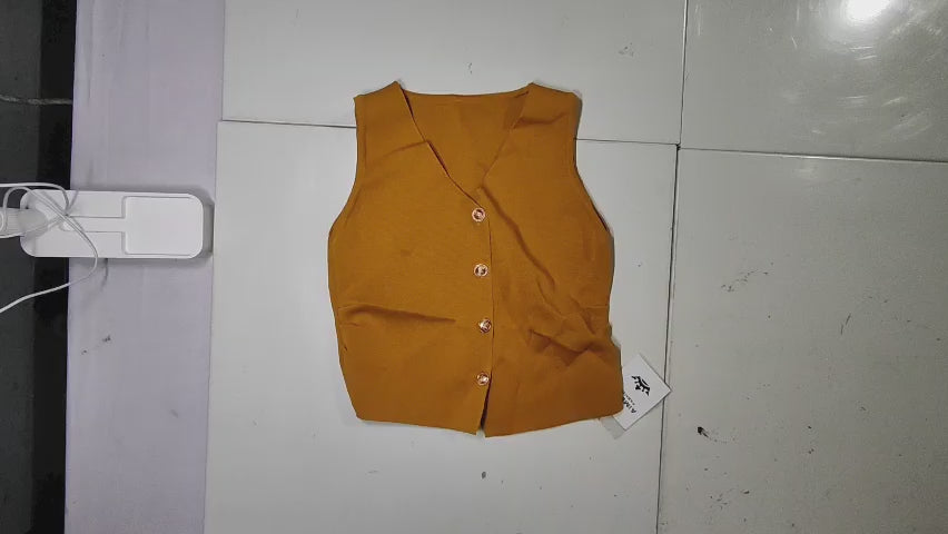 [373]MM  Chanel-style red V-neck strapless vest for women summer outerwear unique and stunning body-hugging sleeveless jacket