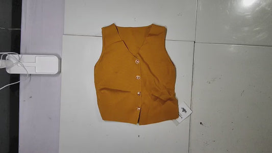 [373]MM  Chanel-style red V-neck strapless vest for women summer outerwear unique and stunning body-hugging sleeveless jacket