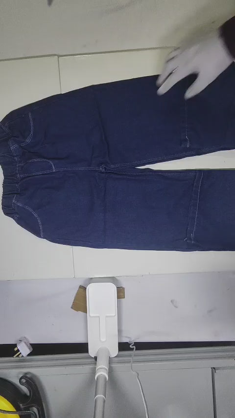 [408]GM     Promotion Price: Girls' Denim Jeans - Lightweight Wide-leg Casual Pants for Spring and Autumn, Straight-leg Ripped Long Pants for Older Kids