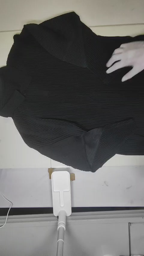 [750]MS Issey Miyake Style Men's Autumn Polo Shirt Casual Loose Pleated Long-Sleeve Collared Shirt JM107