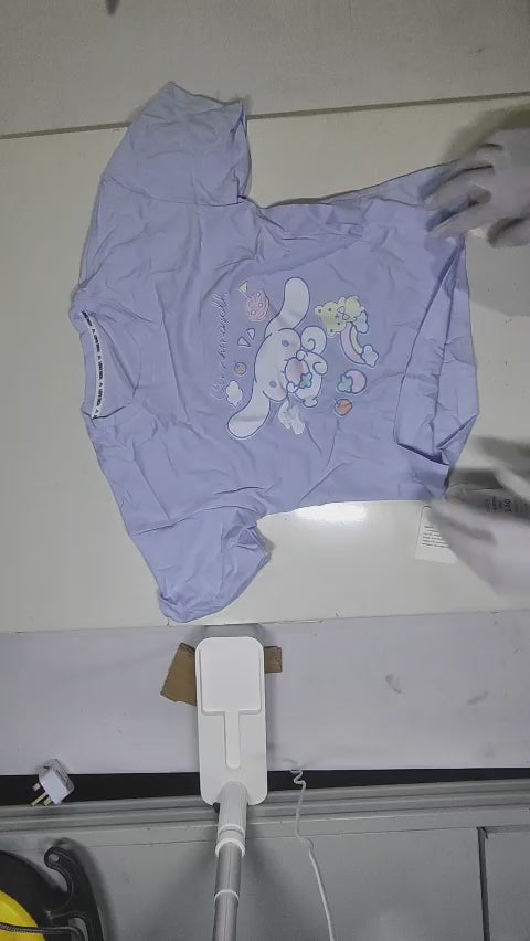 [309]NS Cinnamon Dog Girls' Short Sleeve T-Shirt Big-Eared Dog Stylish Summer Breathable Cute Loose Fit Half Sleeve Top Kids' Clothing 0