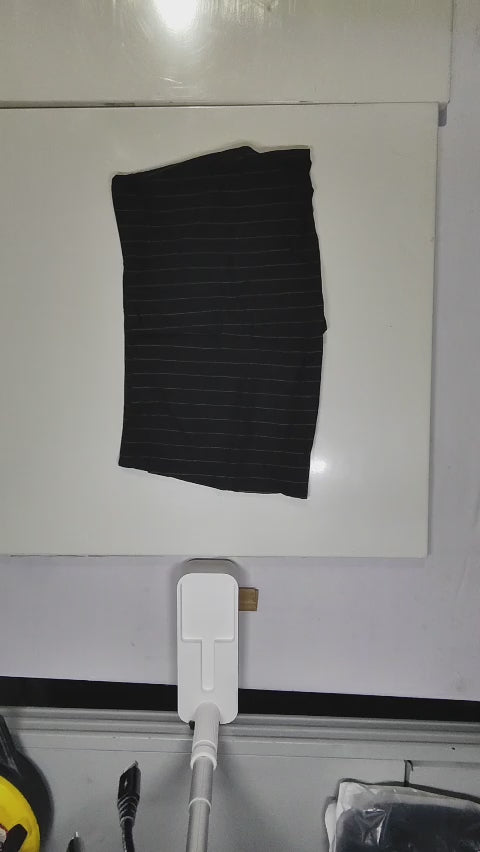 [334]GM     BrandyGirl Vertical Stripes Short Skirt Anti-Show-Through Bodycon Half Skirt Slimming Longer Legs Tailored Skirt Unisex