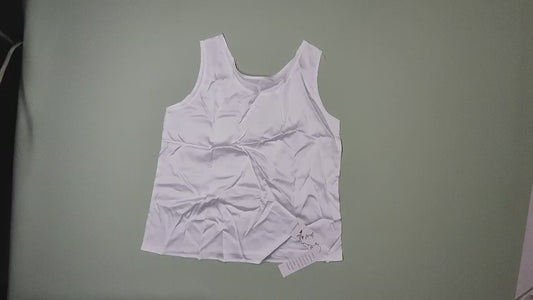 [847]MM  Summer Women's Acrylic Satin Strapless Vest Loose Blazer Inner Layer Silk Satin Sleeveless Top for Outer Wear