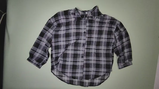 [794]MM  2024 New Women's Summer Lightweight Mid-Length Sun Protection Ice Silk Checkered Shirt Large Size for Plus Size Women