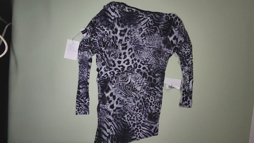 [702]GM   JIA.DANCE New Shoulder-Baring Latin Dance Dress Set Loose Bat-Wing Sleeve International Standard Practice Wear Women's R171
