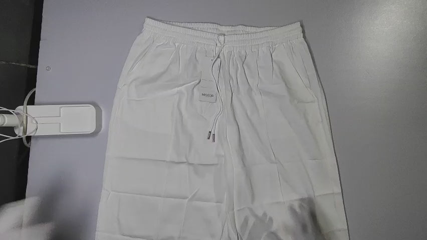 [305]GM  Plus Size Women's Clothing [Versatile Wide Leg Pants] Textured Cotton Twill Summer Casual Seam Design Straight Leg Pants