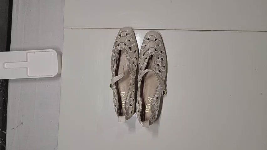 [435]NM French lace openwork 2025 Spring Summer new collection Chinese-style thick heel open toe Mary Jane ladies' fashion sandals