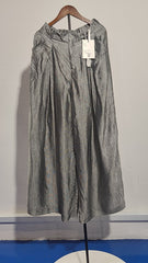 [600] CHALAMON Women's High-Waisted Loose Wide-Leg Pants in Acetate with 3D Pleated Textured Design, Casual Long Trousers