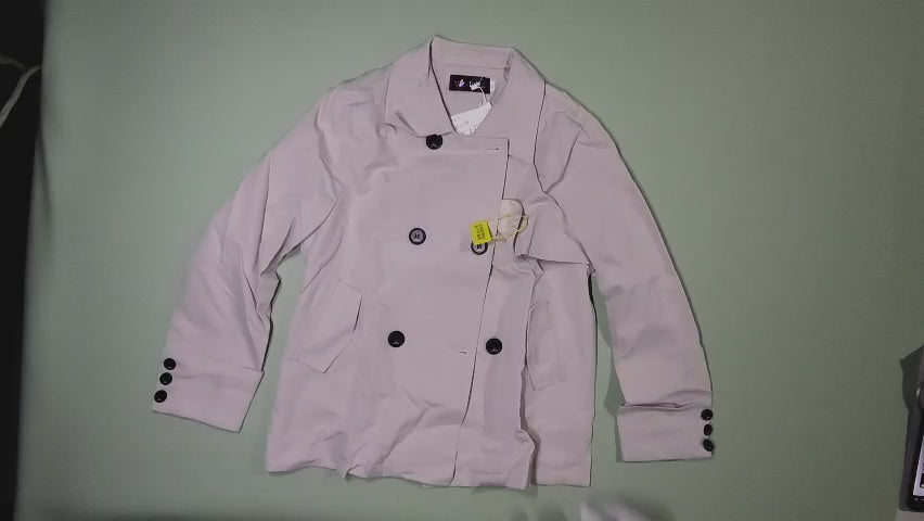 [130]GM   Women's Short Trench Coat 2025 Spring New Arrival Slimming Korean Style Versatile Petite Spring and Autumn Coat Preppy Style