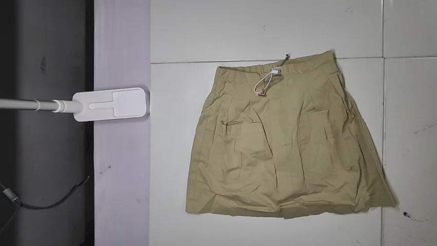 [357]GM   Big Brand Clearance Women's Summer Skirt A-Line 2025 Workwear Casual Culottes White Slimming Look High-Waisted Western-Style Skirt