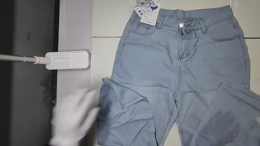 [804]MS High-waist Tencel Jeans Women Summer Lightweight Pear-shaped Large Size Plus Size Slimming Loose Drape Ice Silk Wide-leg Pants