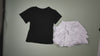 [427]MM  First Love Pure Sweet Set Dress for Petite Women, Ballet Style T-shirt + Cake Skirt Summer Outfit