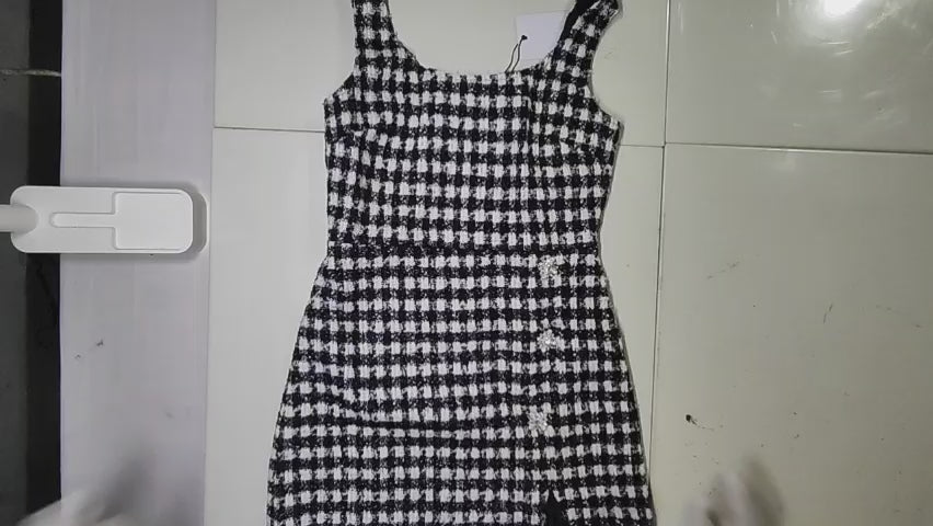 [114]GM  [Clearance] SP's High-End Women's Clothing French Casual Style Hand-Embroidered Sequin Short Strapless Dress