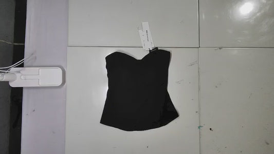 [331]MM  Sexy Black Fishbone Tube Top for Women Summer New Stereo Design Outer Wear Slimming Look Wrap Vest