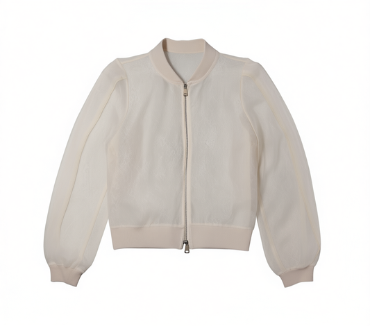 [316]GM   Lightweight Chiffon Sun Protection Sweatshirt Jacket Women's Cardigan Short Jacket Summer Clothing 2025 New Collection Outerwear Baseball Jacket