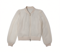 [316]GM   Lightweight Chiffon Sun Protection Sweatshirt Jacket Women's Cardigan Short Jacket Summer Clothing 2025 New Collection Outerwear Baseball Jacket